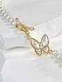 thumb Brass Miyuki Millet Bead White Stone Butterfly Minimalist Beaded Necklace 3