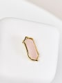 thumb 925 Sterling Silver Crystal Pink Stone Geometric Minimalist Link Necklace 1