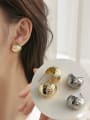 thumb Alloy Gold Oval Minimalist Stud Earring 4