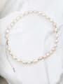 thumb 925 Sterling Silver Freshwater Pearl White Minimalist Beaded Necklace 1