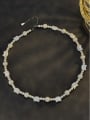 thumb 925 Sterling Silver Shell White Glass beads Animal Dainty Beaded Necklace 0