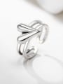 thumb 925 Sterling Silver Silver Heart Minimalist Band Ring 0