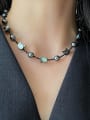 thumb 925 Sterling Silver Shell Black Animal Dainty Beaded Necklace 4
