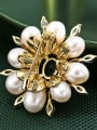 thumb Brass Freshwater Pearl Green Oval Dainty Pins & Brooches 2