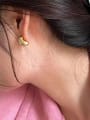 thumb Brass Yellow Water Drop Minimalist Stud Earring 2