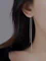 thumb 925 Sterling Silver Minimalist Threader Earring 1