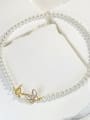 thumb Brass Miyuki Millet Bead White Stone Butterfly Minimalist Beaded Necklace 2