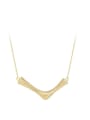 thumb 925 Sterling Silver Gold Irregular Minimalist Link Necklace 1