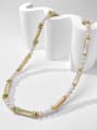 thumb Alloy Miyuki Millet Bead White Rainbow Artisan Cuban Necklace 3