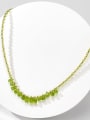 thumb Alloy Miyuki Millet Bead Green Water Drop Minimalist Beaded Necklace 2