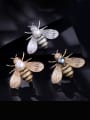 thumb Copper With  Cubic Zirconia Cute Insect honeybee Brooches 0