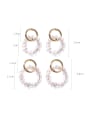 thumb Alloy With Gold Plated Fashion Round Beads Stud Earrings 2