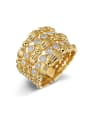 thumb Copper With Cubic Zirconia   Openwork pattern Personality  Rings 2