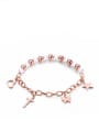 thumb Stainless Steel With Rose Gold Plated With heart star Bracelets 0