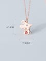thumb 925 Sterling Silver With Rose Gold Plated Cute Mouse Necklaces 4