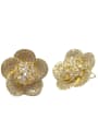 thumb GODKI Luxury Women Wedding Dubai Copper With Gold Plated Fashion Flower Earrings 0