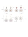 thumb Alloy With Rose Gold Plated Personality  Wool Flower Drop Earrings 4