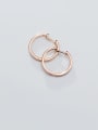 thumb 925 Sterling Silver With Gold Plated Simplistic Round Hoop Earrings 4