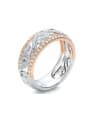 thumb Copper With Cubic Zirconia Two-color plating Ring 0