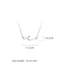 thumb 925 Sterling Silver With Platinum Plated Simplistic Irregular Necklaces 3