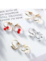 thumb Alloy With Gold Plated Fashion Geometric  Imitation Pearl Stud Earrings 1