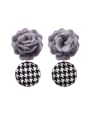 thumb Alloy With Classic Fabric art Flowers Drop Earrings 0