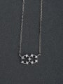 thumb Simple C word buckle zircon 925 silver necklaces 0