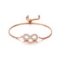thumb Copper With  Cubic Zirconia Simplistic Insect  8   Adjustable Bracelets 0
