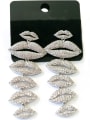 thumb GODKI Luxury Women Wedding Dubai Copper With White Gold Plated Fashion Lips Earrings 0