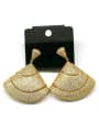 thumb GODKI Luxury Women Wedding Dubai Copper With Gold Plated Fashion Triangle Earrings 0