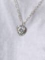 thumb 925 Sterling Silver With Antique Silver Plated Simplistic Heart Locket Necklace 2