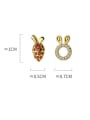 thumb 925 Sterling Silver With Gold Plated Cute Rabbit  Carrot Stud Earrings 5
