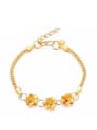 thumb Copper With Gold Plated Delicate Flower Wedding Bracelets 0