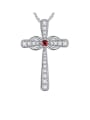 thumb Copper With Platinum Plated Simplistic Cross Necklaces 0