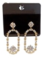 thumb GODKI Luxury Women Wedding Dubai Copper With Gold Plated Fashion Oval Earrings 0
