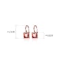 thumb 925 Sterling Silver With Cubic Zirconia  Simplistic Geometric Hook Earrings 4