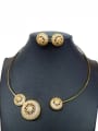 thumb GODKI Luxury Women Wedding Dubai Copper With Gold Plated Personality Round Jewelry Sets 0