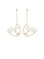 thumb Alloy With Imitation Gold Plated Hip Hop Hollow  Irregular Drop Earrings 0