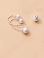 thumb 925 Sterling Silver With Gold Plated Simplistic Irregular Hook Earrings 3