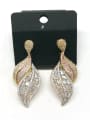 thumb GODKI Luxury Women Wedding Dubai Copper With Mix  Plated Fashion Leaf Earrings 0