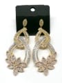 thumb GODKI Luxury Women Wedding Dubai Copper With Mix Plated Trendy Leaf Earrings 0