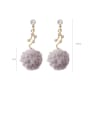 thumb Alloy With Gold Plated Fashion Plush ball Star Drop Earrings 3