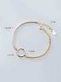 thumb 925 Sterling Silver With Gold Plated Simplistic Chain Bracelets 3