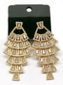 thumb GODKI Luxury Women Wedding Dubai Copper With Gold Plated Fashion Irregular Earrings 0