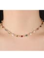 thumb Copper With Cubic Zirconia Fashion Geometric Necklaces 1