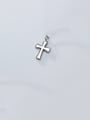 thumb 925 Sterling Silver With Platinum Plated Simplistic Cross Pendants 3
