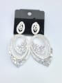 thumb GODKI Luxury Women Wedding Dubai Copper With White Gold Plated Trendy Irregular Chandelier Earrings 0
