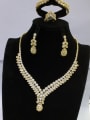 thumb GODKI Luxury Women Wedding Dubai Copper With Gold Plated Fashion Water Drop 4 Piece Jewelry Set 0