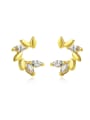 thumb Copper With 18k Gold Plated Delicate  Cubic Zirconia Stud Earrings 0