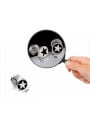 thumb Stainless Steel With Silver Plated Personality Geometric Stud Earrings 2